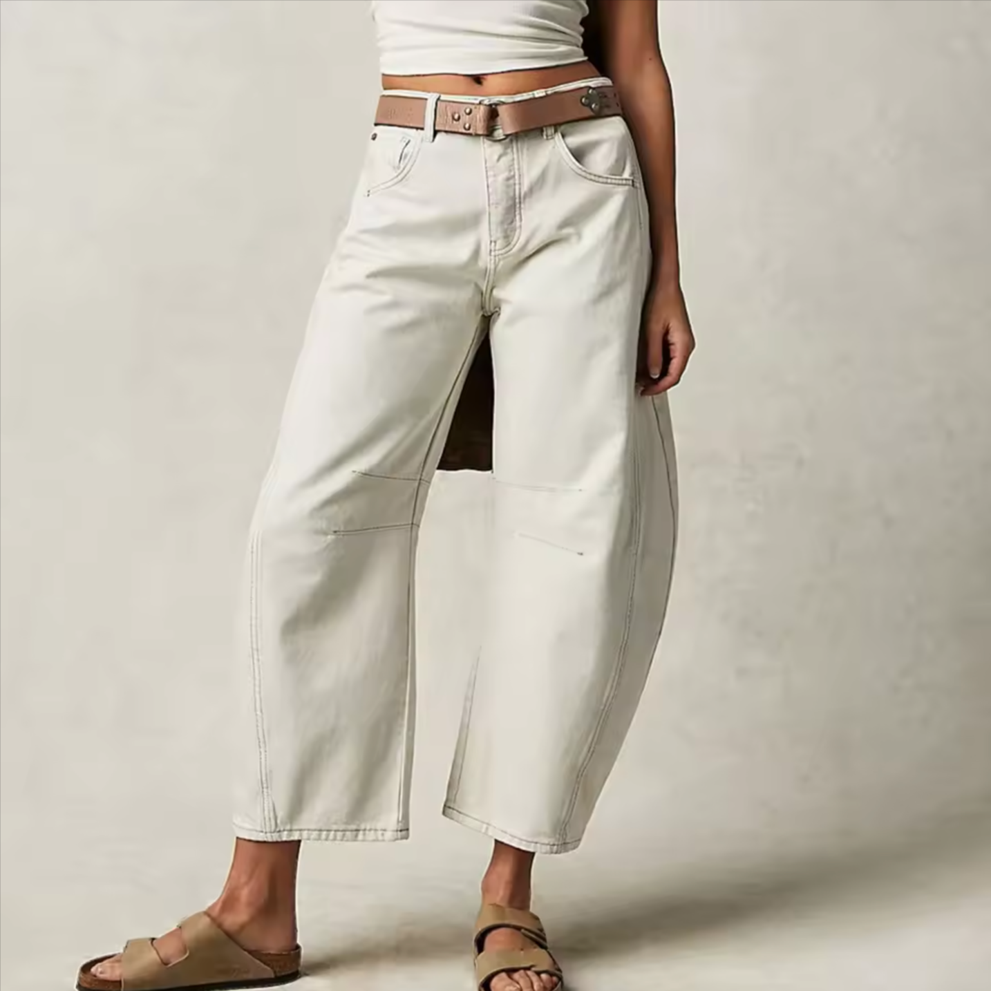 Parisian Muse Wide Leg Jeans White