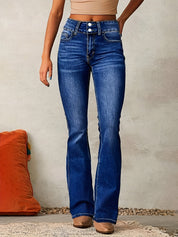 Alana | High Waist Flared Jeans Dark Blue