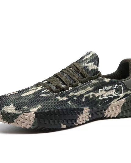 Men’s Spring & Summer Flying Woven Sneakers Army Green Men Shoes