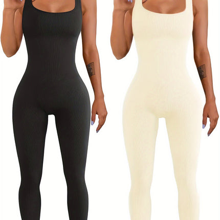 Women's Suspender Tank Top & Tights Set Beige black Women's Tops