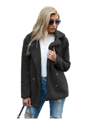Morgan - Fleece Jacket Black Coat