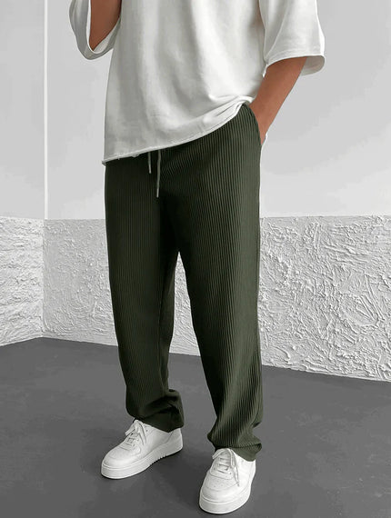 Men’s Slim Fit Stretch Trousers Green Pants