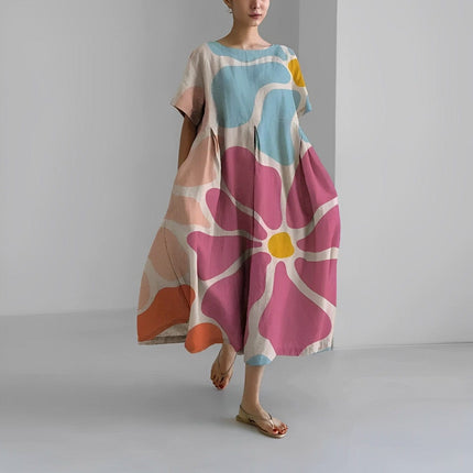 ROSE | COMFORTABLE FLORAL DRESS Pink Dresses