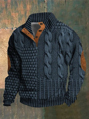 Casual Button Sweater Dark Blue Casual Button Sweater