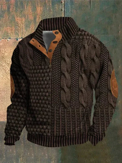 Casual Button Sweater Brown Casual Button Sweater