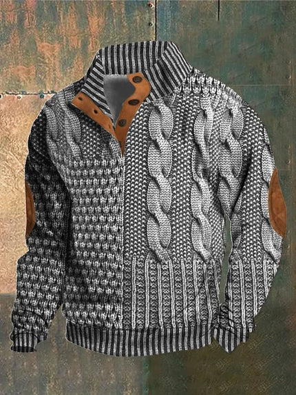 Casual Button Sweater Grey Casual Button Sweater