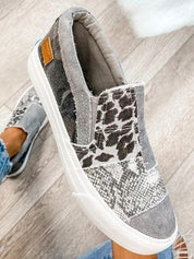 Geneva | Animal Print Canvas Sneakers Shoes