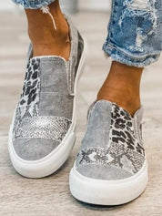 Geneva | Animal Print Canvas Sneakers Shoes
