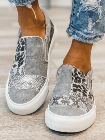 Geneva | Animal Print Canvas Sneakers Shoes