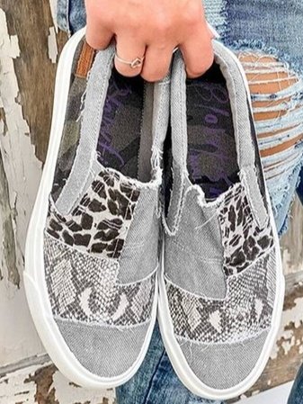 Geneva | Animal Print Canvas Sneakers Shoes