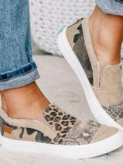 Geneva | Animal Print Canvas Sneakers Shoes