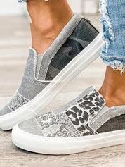 Geneva | Animal Print Canvas Sneakers Shoes