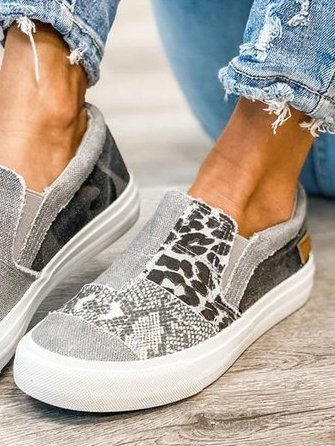 Geneva | Animal Print Canvas Sneakers Shoes