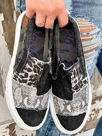 Geneva | Animal Print Canvas Sneakers Shoes