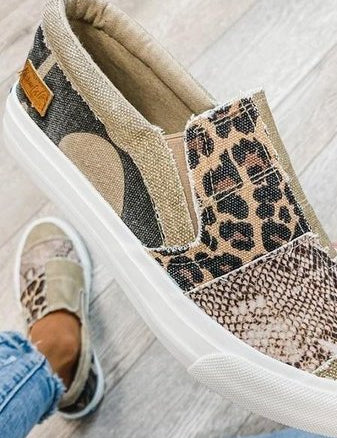 Geneva | Animal Print Canvas Sneakers Shoes