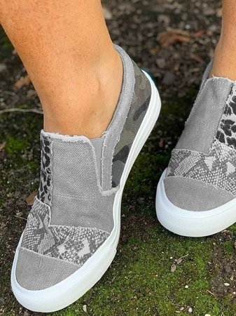 Geneva | Animal Print Canvas Sneakers Shoes