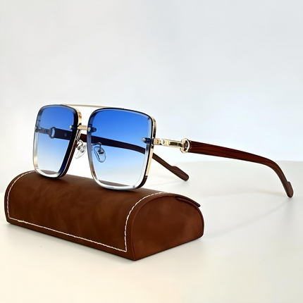 Barnaby Shades Gold Blue Sunglasses