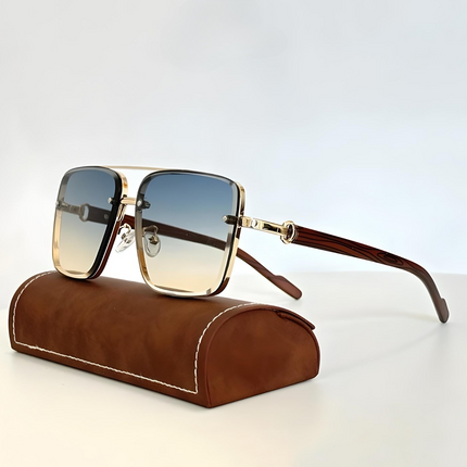 Barnaby Shades Gold Blue Tea Sunglasses