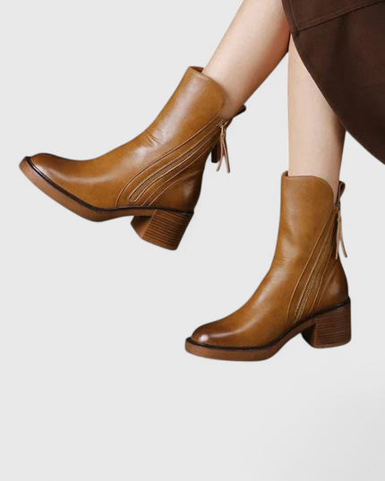 Irina Sleek Ankle Boots for Effortless Style Brown Boots