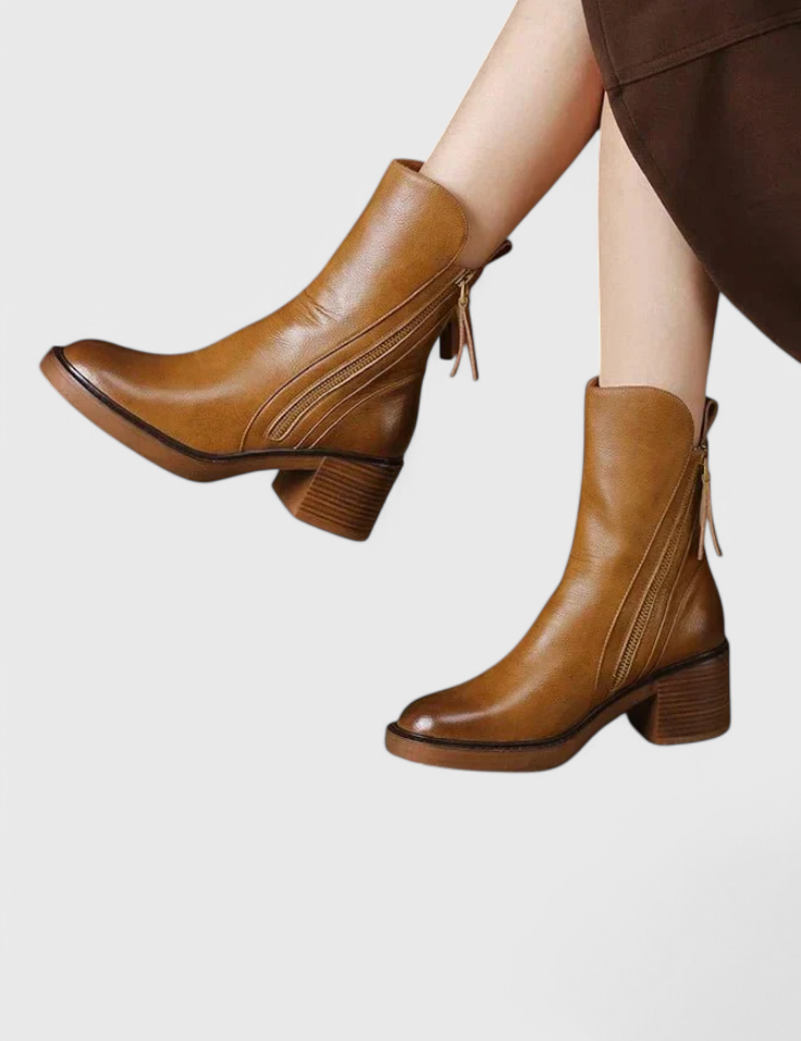 Irina Sleek Ankle Boots for Effortless Style Brown Boots