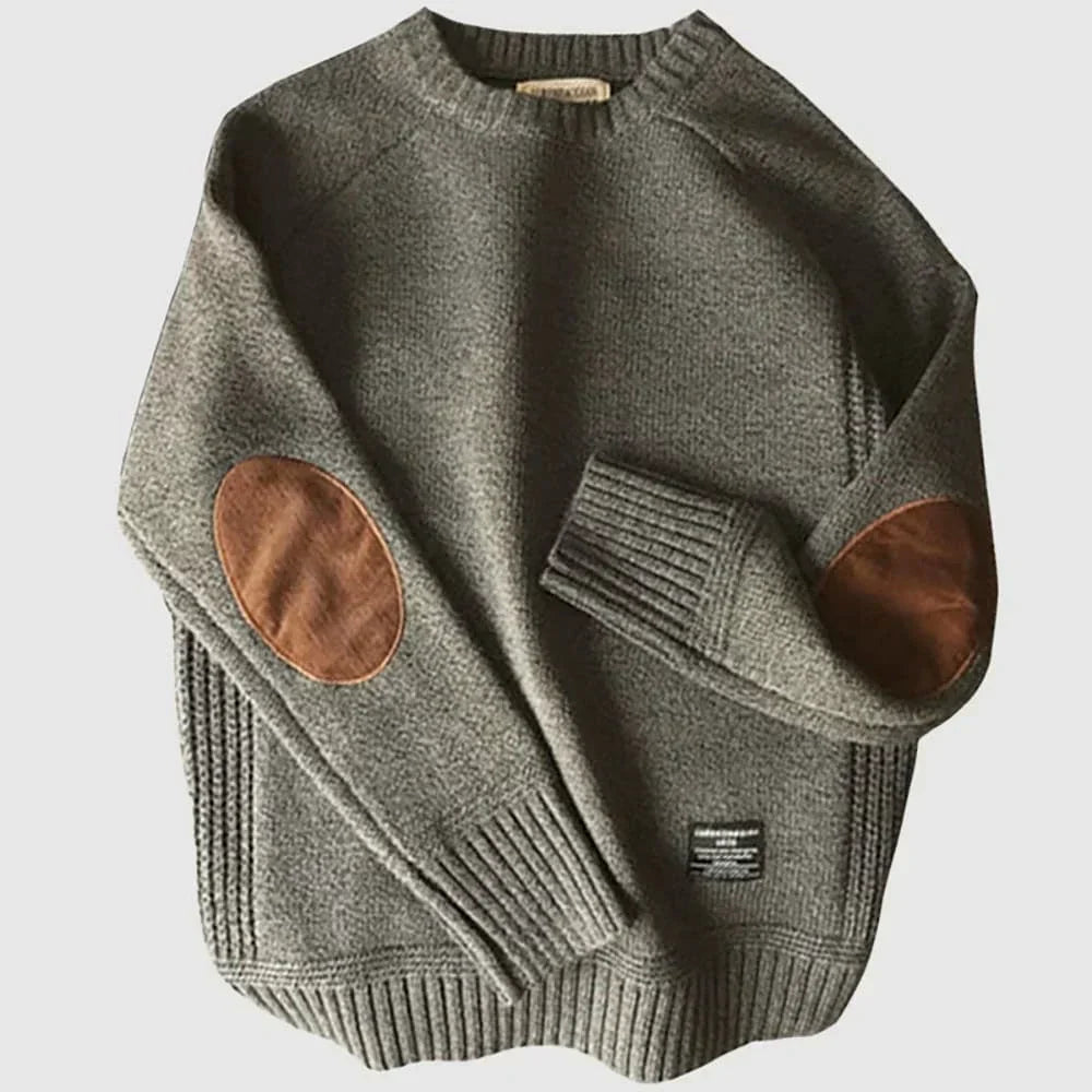 Classic Knit Sweater For Men Premium Warm Comfort Everyday Grey Sweaters