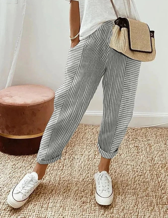 Lore | Striped Pants Light grey (Almost sold out)