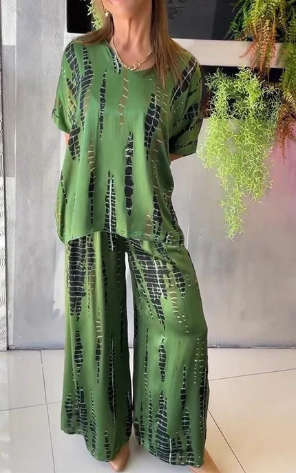 Teresa | Elegant Set Green Two Piece