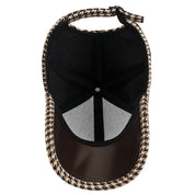 Houndstooth Leather Cap Hats