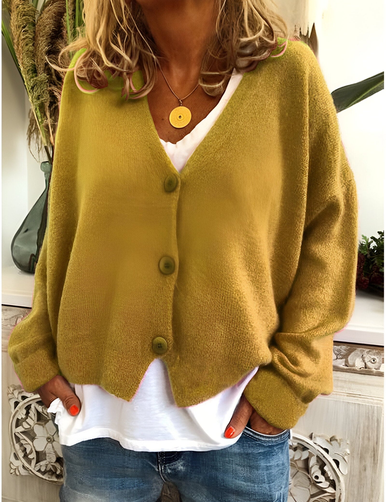 Geneva | Premium Cardigan Yellow