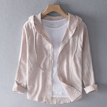 Nova Linen Hoodie Apricot