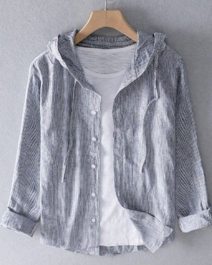 Nova Linen Hoodie Gray