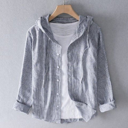 Nova Linen Hoodie Gray