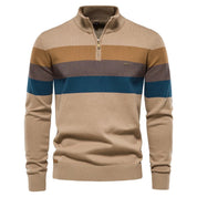 Tony | Zip-up Pullover Sweater Beige Shirts & Tops