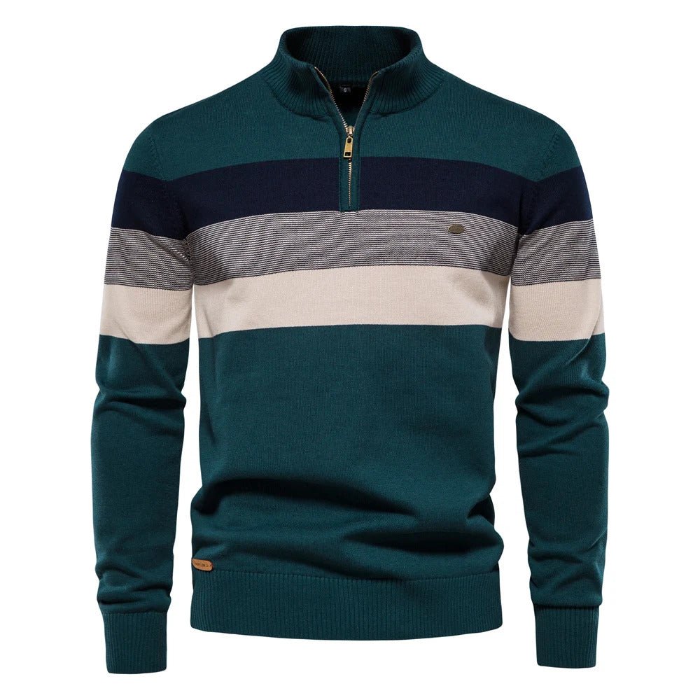 Tony | Zip-up Pullover Sweater Green Shirts & Tops