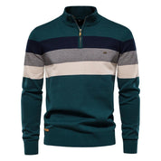 Tony | Zip-up Pullover Sweater Green Shirts & Tops