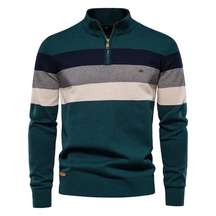 Tony | Zip-up Pullover Sweater Green Shirts & Tops