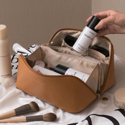 Boho Chic Luxury Cosmetic Bag Brown Cosmetic Bag