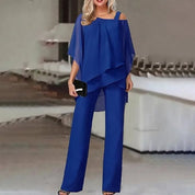 Tie-Dye Mesh Two-Piece Set Light Blue Sets