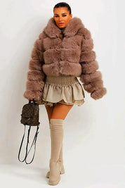 Fluffy Short Faux Fur Coat Fox Fur Coat