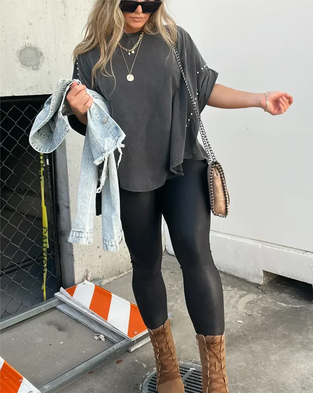 Brianna | Oversized T-Shirt With Studs Shirts & Tops