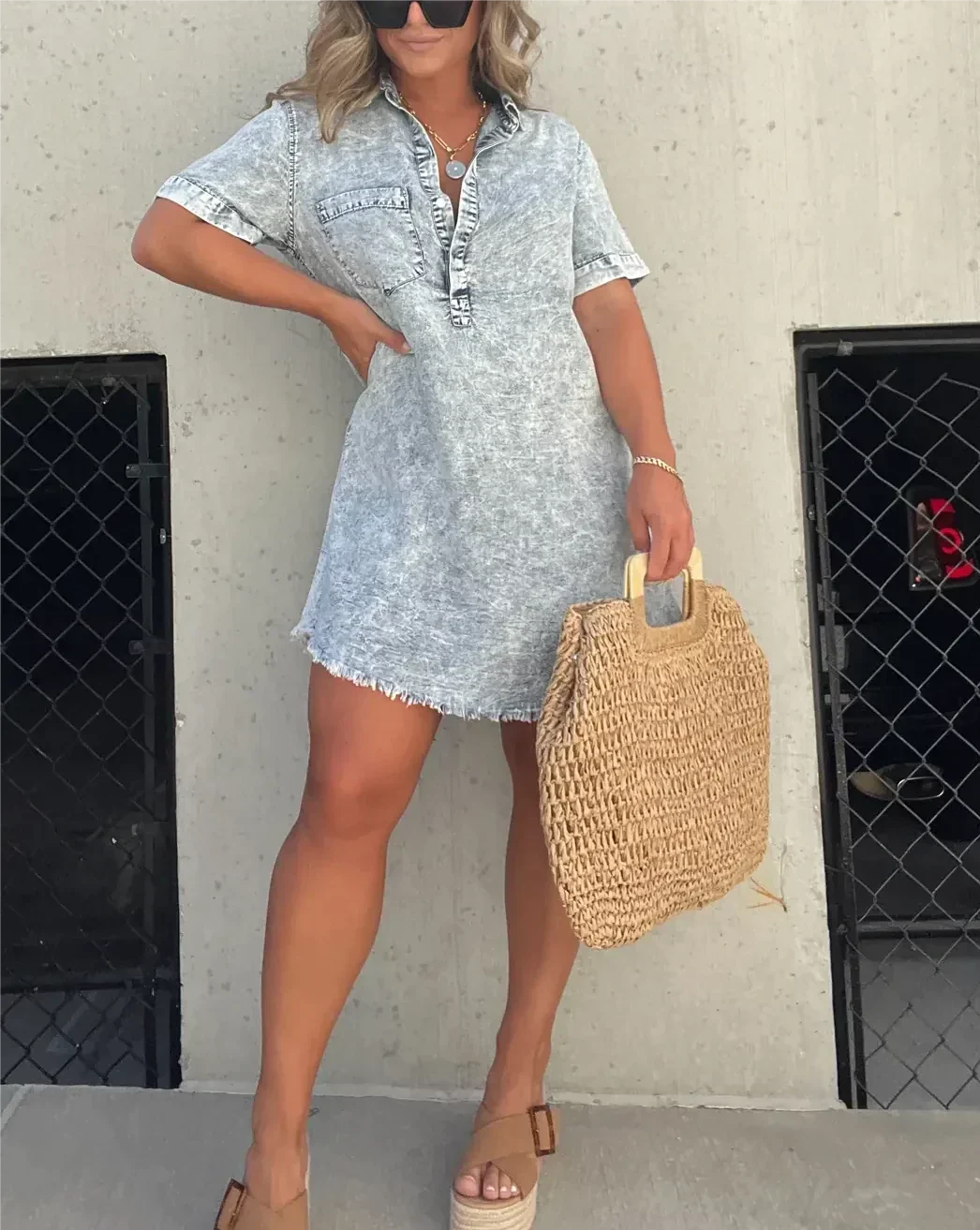 Vera | Denim Shirt Dress Blue Dresses