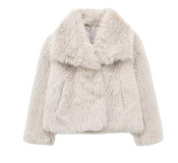 Arelle - Plush Jacket Cream White