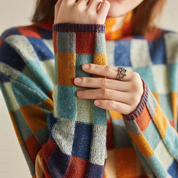 Mabel Cashmere Patchwork Turtleneck Sweater Sweater