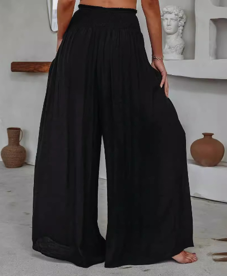 Iliana™ - Casual Pants with wide legs Black