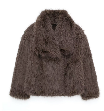 Arelle - Plush Jacket Brown