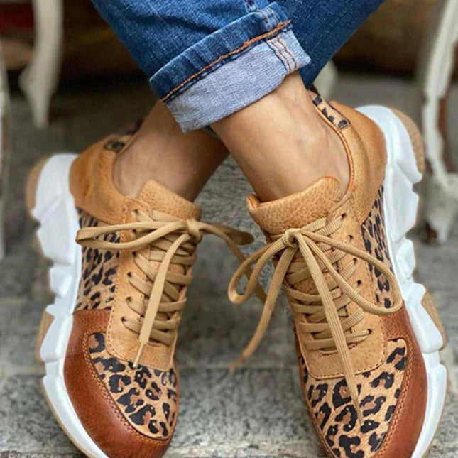 Melissa | Leopard Print Orthopedic Sneakers 36 Leopard
