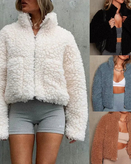 Amira Cropped Teddy Jacket Jackets