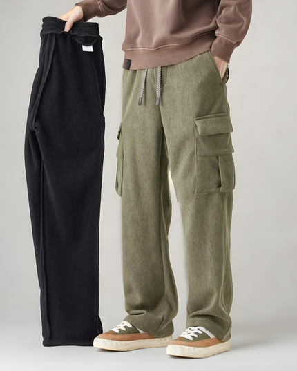 Cozy Cargo Sweatpants Green Men Pants