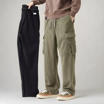 Cozy Cargo Sweatpants Green Men Pants