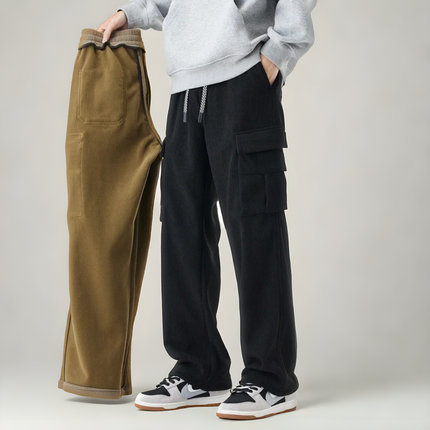 Cozy Cargo Sweatpants Black Men Pants